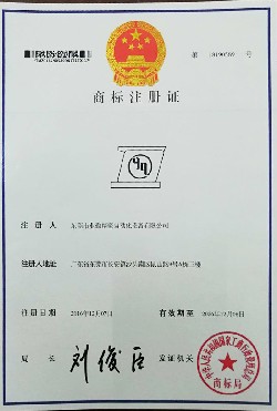 Trademark registration certificate